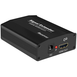 LornCeng HDMI Extender Receiver Over IP, 1080@60Hz 170M/558ft Over Ethernet Cat5e/6, HDMI Balun Support One Transmitter to Multiple Receivers Through Network Switch(Only RX)