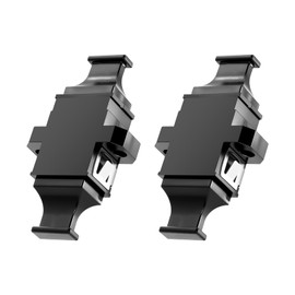 Duttek MPO Fiber Optic Adapter, 12 Core, Key Up to Key Down, Female to Female, Panel Mount for Data Center Network Cabling 2 Pack Black