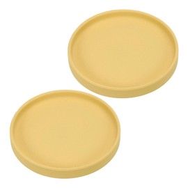 PATIKIL 6 Inch Plant Pot Saucers, 2 Pack Ceramic Round Matte Plant Saucer Tray Flower Planter Drainage Tray for Indoor Outdoor Plants, Yellow