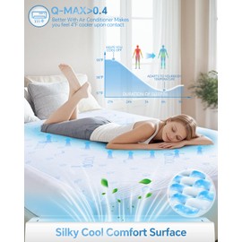 Cooling Full Size Mattress Protector - 100% Waterproof & Breathable Cool 3D Air Fabric Bed Mattress Cover, Ultra Soft Noiseless Mattress Pad for 8"-21" Deep Pocket, Machine Washable (White)