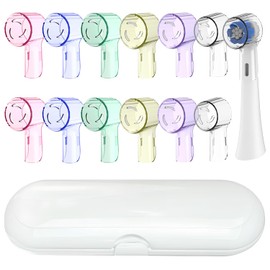 TUMYES 12 Fundas para Cabeza de Cepillo para Polvo de Dientes de Viaje, Funda Para Cabezal De Cepillo Eléctrico, Cabeza de Pincel IO de Serie Compatible, para Viajes En el Hogar, Campamento, Baño