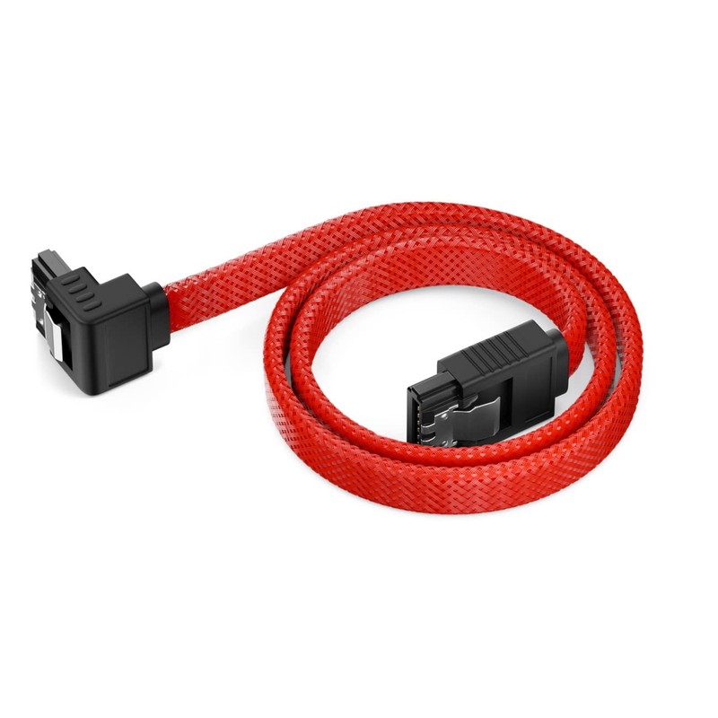 deleyCON 30 cm SATA 3 Cable Nylon 6 Gbit/s Data