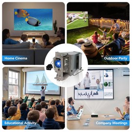 Poxtedsr BL-FP190D/SP.8VH01GC01 Replacement Projector Lamp Compatible with Optoma HD141X HD26 GT1080 GT1080darbee HD29darbee W316 DH1009 H182X S316 X316 Projectors, with Housing