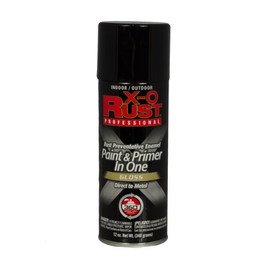 General Paint & Manufacturing XOP-2 X-O Rust Professional Rust Preventative Paint and Primer in One Spray with 360-Degree Spray Tip, Gloss Black/Safety Black