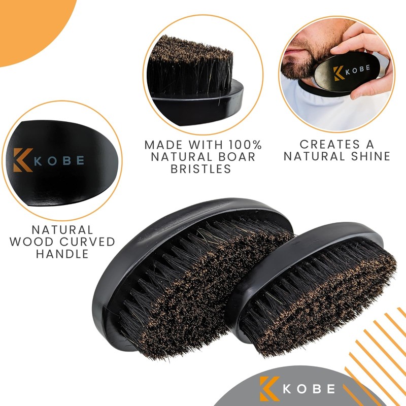 Kobe Professional Military Hair Brush/Beard Brush Grooming Kit For Men