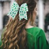 St. Patrick's Day Hair Tie Green Shamrock Bow Hair Scrunchies