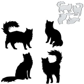 4Pcs Cats Dies Metal Die Cuts, Cats Frame Metal Cutting Dies Cut Stencils for DIY Scrapbooking Cards Photo Album Decorative Embossing Paper Dies for Scrapbooking Card Making