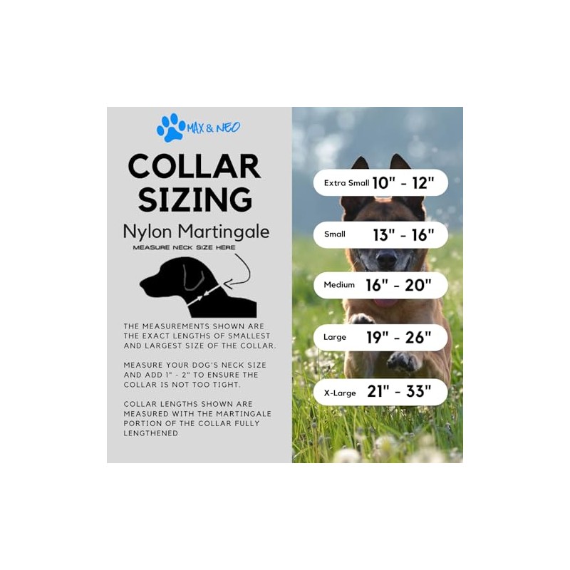 Max and Neo Nylon Martingale Collar - We Donate to