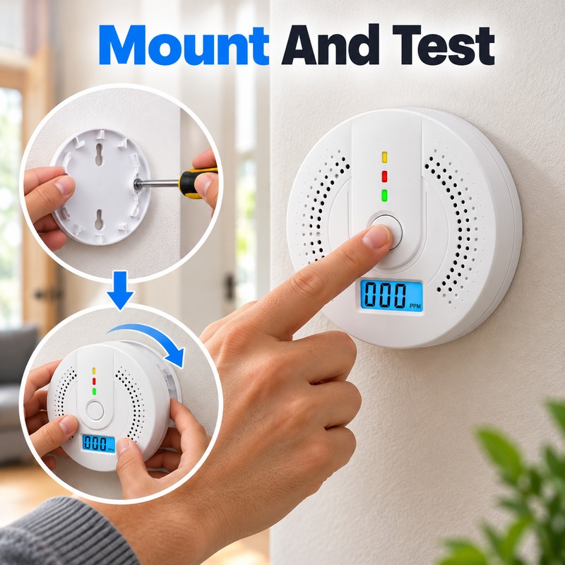 Standalone Carbon Monoxide Detector with LCD Display – CO Gas