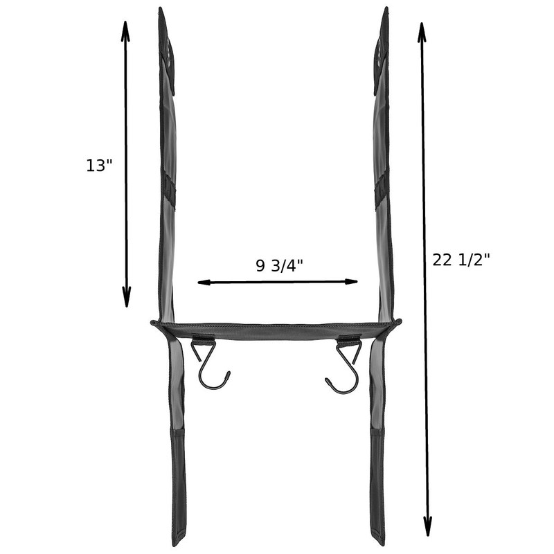 Oxel Hanging Locker Shelf Organizer with 2 Hooks and 4