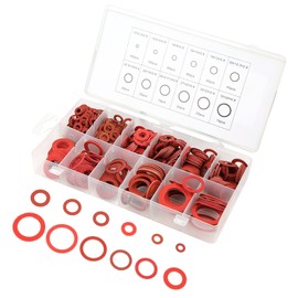 Washer Heat Fibre Washers Plumbing Red Steel Paper 600Pcs 12 Sizes Red Steel Paper Fiber Flat Washers Kit Insulation Washer Assorted Set With Box