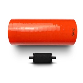 Veltec Premium Pricing Labels for Monarch Pricemarker 1110 Price Gun, One-Line Labels, 7/16 x 3/4 Inches, 16 Rolls, 17,000 Labels, Ink Roller Included (Fluorescent Red)