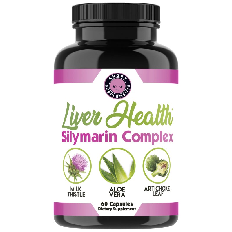 Angry Supplements Liver Health Cleanse Detox Milk Thistle Silymarin Complex