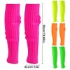 BNGXR Leg Warmers Sweatband Set, 4 Pieces 80s 90s Women's