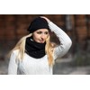 styleBREAKER classic beanie hat with rhinestone studs application, and rolled