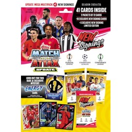 Topps Match Attax 24/25 - Update Mega Multipack #1 - Resignings! 41 Match Attax Cards, Including 16 New Signings and an Exclusive LE!