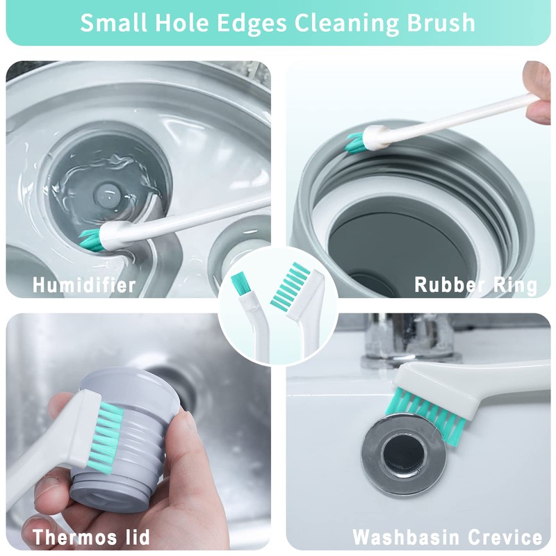 Lumkew Small Cleaning Brush Tight Spaces, 8pcs Crevice Cleaning Brushes