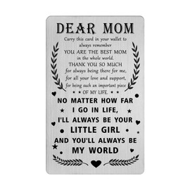Tangvo Mothers Day Card for Mom from Daughter - Best Mom Ever Gifts - Mom Birthday Wallet Card, Proud Mom from Daughter, Mother Christmas Presents