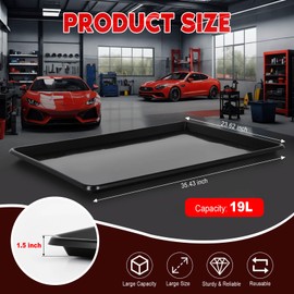 3Pcs extra Large Oil Drip Pan, Oil Drip Tray for Under Car -35.5X24X1.5 In