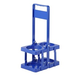 AIYoo Portable Drink Carrier,Reusable Blue Beer Bottle Coffee Cup Holder,Beer Bottle Drink Caddy for Delivery,2 Holes Cup Holders with Handle for Catering Restaurant Travel Car