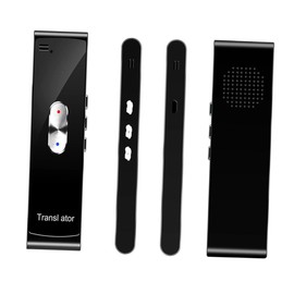 Operitacx 3stücke Intelligente Übersetzungsmaschine Tragbarer Sprachübersetzer Für Und Meetings -voice-übersetzung Hohe Genauigkeit Lange Batterielaufzeit Benutzerfreundlich Schwarz