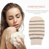 Minkissy 3pcs Exfoliating Gloves Dual-sided Shower Mitt for Body Scrubbing