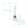 PlumbEZ Toilet Cistern Handle with Adjustable Arm, Durable Toilet Handle