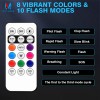 MICTUNING High Brightness Wireless LED Strobe Light 8 Colors Rechargeable