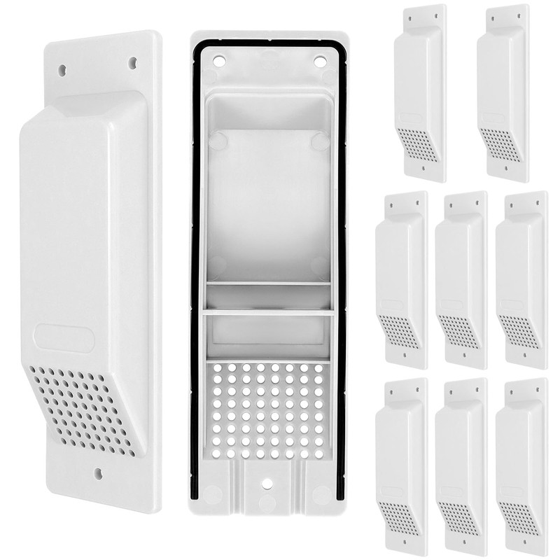 QWORK Shipping Container Air Vents - 8" x 2.6" Light