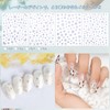 Chisafly Nail Seal, Snowflake, Set of 12, Silver, Nail Stickers,