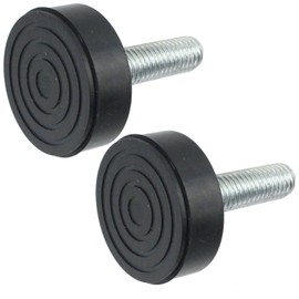 SPARES2GO Universal Fridge Freezer Adjustable Screw in Foot (Pack of 2, 10mm Thread)