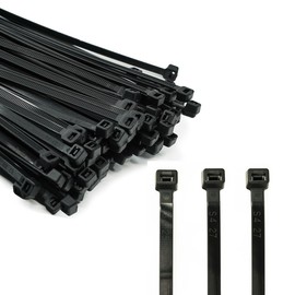 ERKO Cable Ties Black 140 x 3.6 mm Short UV-Resistant Pack of 100 18 kg Tensile Strength Temperature Resistant Chemical Resistance for Cable Management Gardening Living Workshops