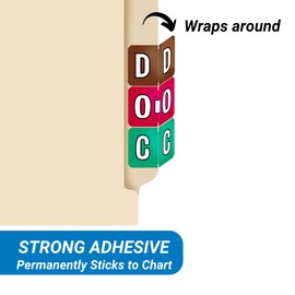 Doctor Stuff - File Folder Labels, Alphabet Letter Q, Colwell Jewel Tone - COAM Series Compatible Alpha Stickers, Brown, 1" x 1-1/2", 225 Labels per Package