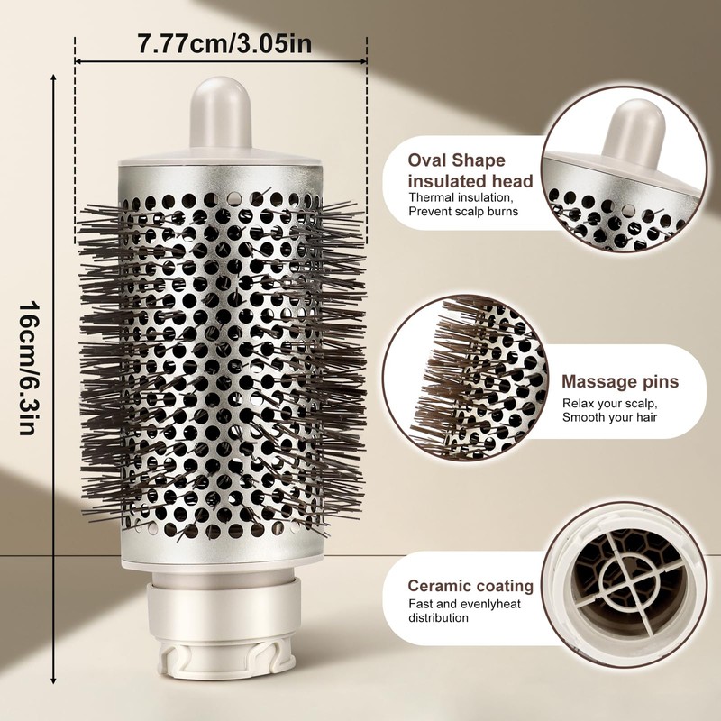 Large Round Brush for Shark FlexStyle Blow Dryers Attachments,Jumbo Bigger