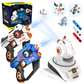 HISTOYE Laser Tag Guns Set of 2 with Projector Lazer Shooting Game for Kids Teens Adults with Digital LED Score Display Birthday Easter Toys for 6 7 8 9 10 11 12+Year Old Boys Girls