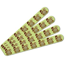 Toad Sitting In Front of Mushrooms Double-Sided Nail File Emery Board Set 4 Pack