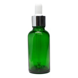 Meliars Frasco Gotero Verde 20 Ml Con Bulbo Plata (30 Piezas)