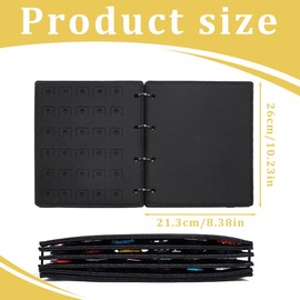 VPOUERY Brooches Organiser for up to 120 Needles Khaki Felt Brooches Pin Display Holder with 8 Removable Ring Binders Pin Storage for Enamel Pin Buttons Badge 21 x 26 cm, blue