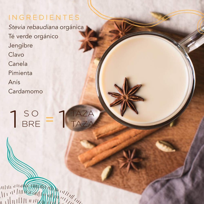 Té Chai Orgánico, 20 Sobres, Mayan Sweet
