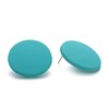 Winssigma Button Earrings, Large Round Acrylic Stud Earrings for Women(Aqua)