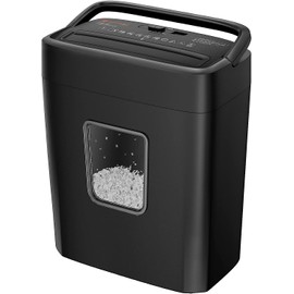 Bonsaii 6 Sheet High Security Micro Cut Paper Shredder, Credit Cards/Mail/Staples/Clips Shredder for Home Use with 4.2 Gallon Bin (C261-D)