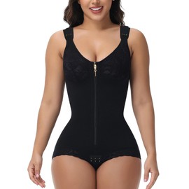 SHAPSHE Fajas Colombianas Moldeadoras Body Shaper Stage 2 3 Postpartum BBL Post Surgery Tummy Control Compression Garment Black M