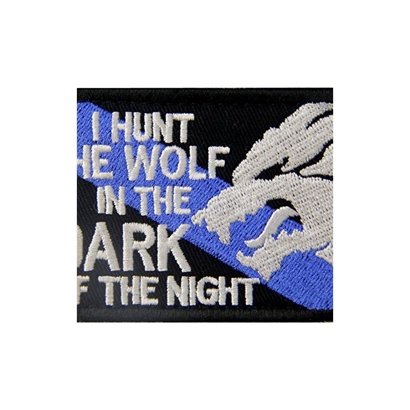 Tactical Patch I Hunt The Wolf Embroidered Sheepdog Applique Army