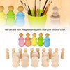 40Pcs Wooden Pegs Natural Unfinished Develop HandsOn Skills Wood Crafts