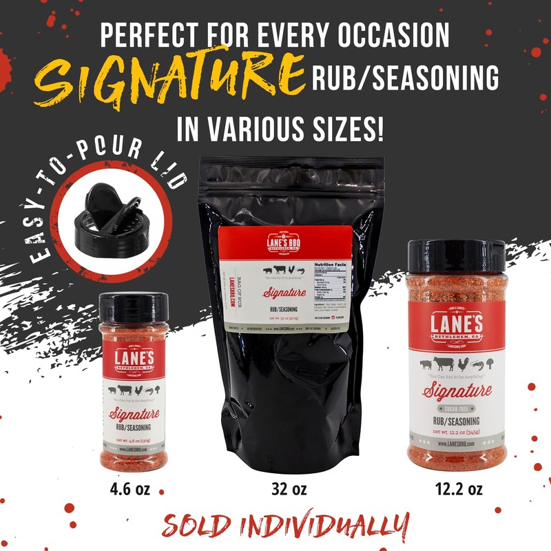 Lane's Signature BBQ Seasoning Rub, 4.6 oz - All-Purpose BBQ