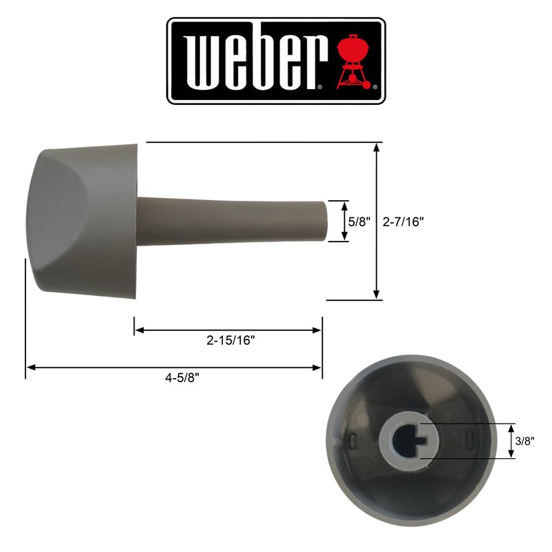 3 Pack Weber 81168 Knobs for Genesis 300 Series Grills