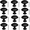 24Pcs Black Cabinet Knobs, BetterJonny 30mm Round Kitchen Drawer Knobs