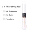 Professional USB Charging Mini Electric Hair Straightener Curler Cordless Hair