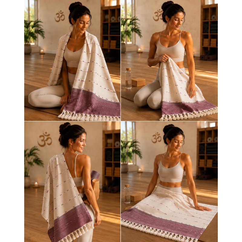 WEFLORIA Turkish Peshtemal Towel – 100% Cotton, Lightweight & Quick