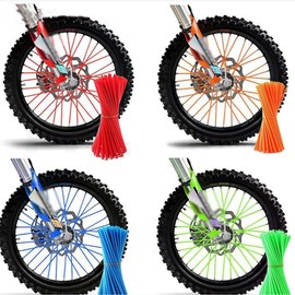 144 Pieces Spoke Skins Spoke Covers Plastic Bicycle Spoke Skins Wraps Colorful Bike Wheels Decorations, 24CM/9.45Inch